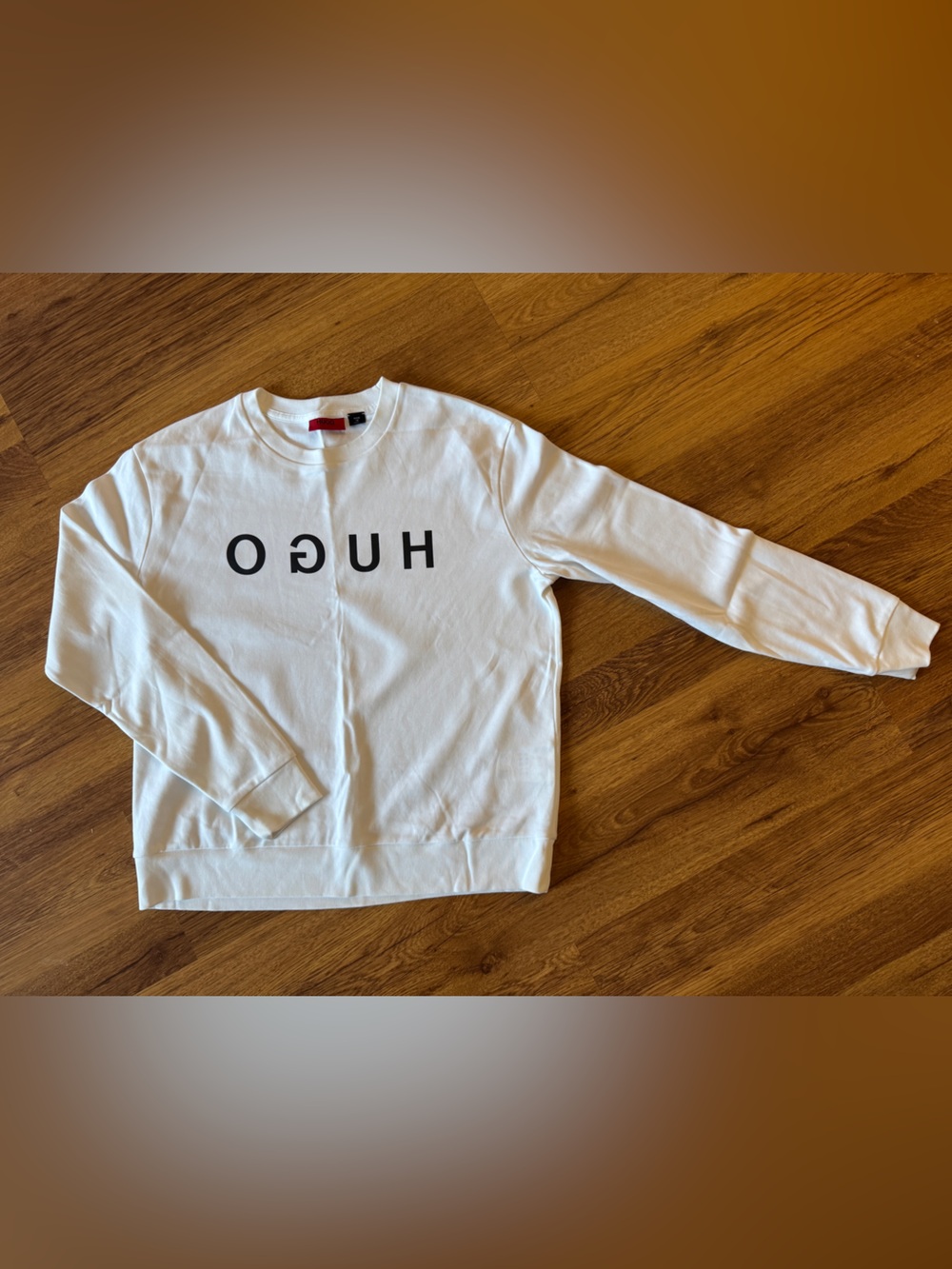 HUGO White Logo Crewneck Sweatshirt - Women’s